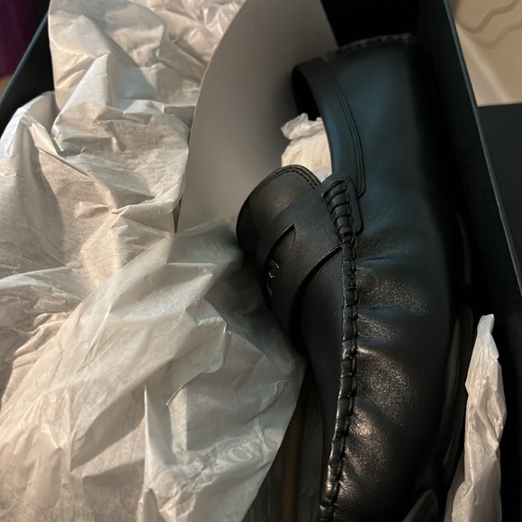 Coach Men's C Coin Leather Driver Loafer Black - Picture 5 of 6